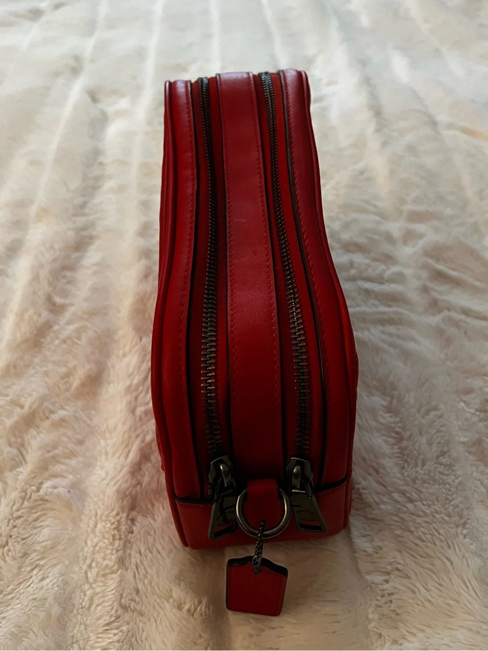 Coach x Marvel Captain America Jes Star Quilted Red Leather Crossbody